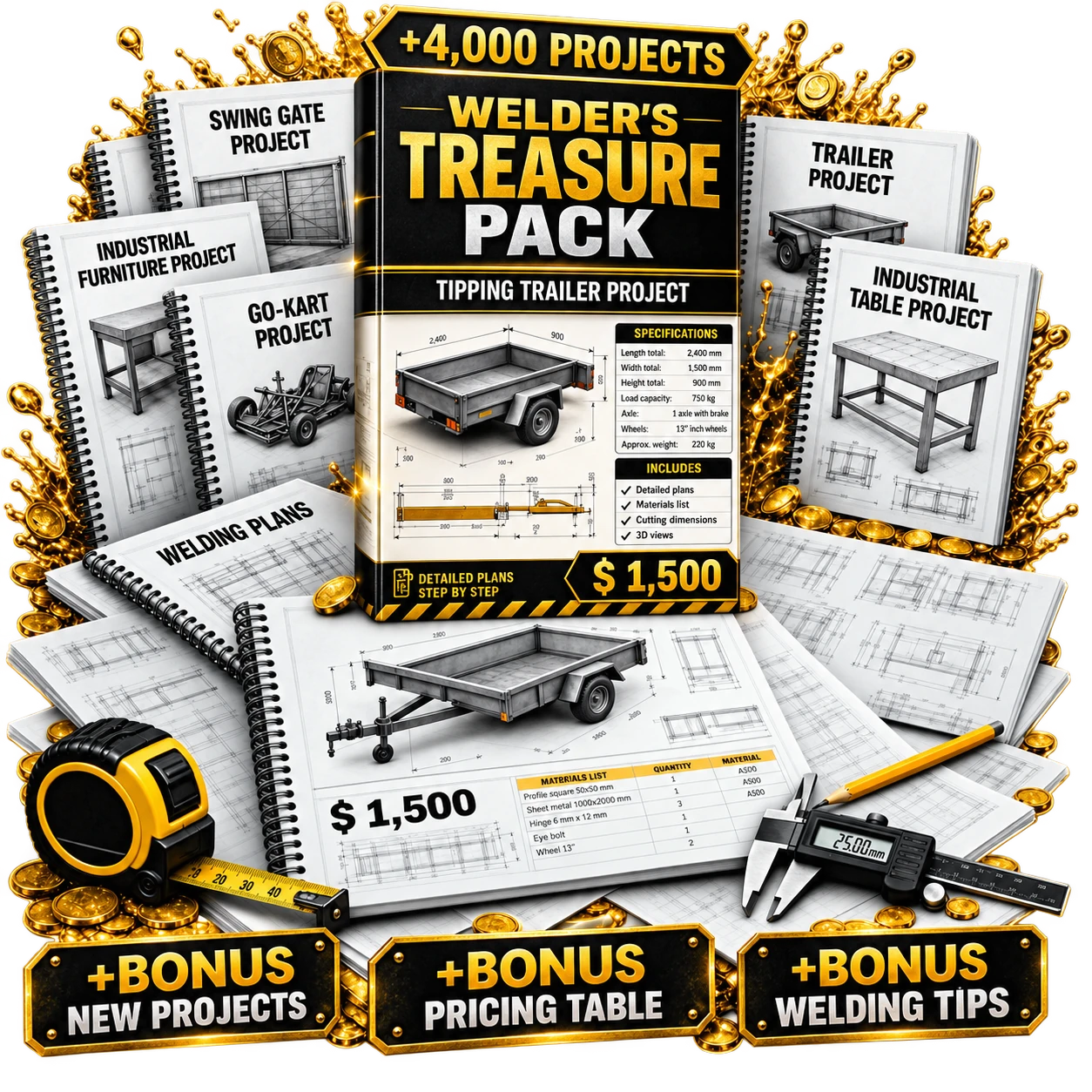 WELDER'S TREASURE PACK - 4,000+ metalworking projects
